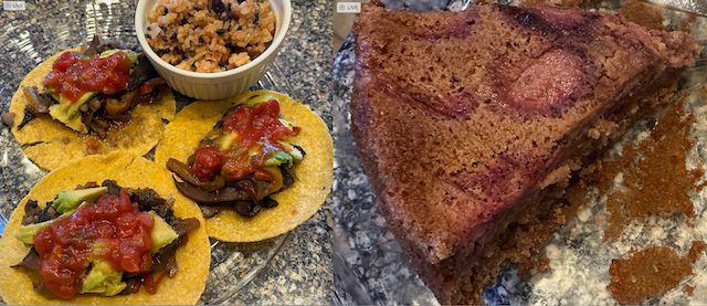 Veggie Fajitas w/Costa Rican Rice, Strawberry Upside-Down Cake recipes
