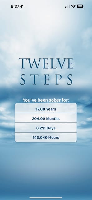                               17 years clean and sober                             
                              