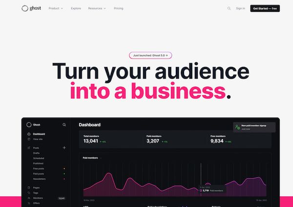 Ghost is a great solution for crypto companies banned by Mailchimp